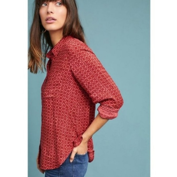 Anthropologie Holding Horses Sammie Printed Buttondown Size XS - Picture 2 of 11